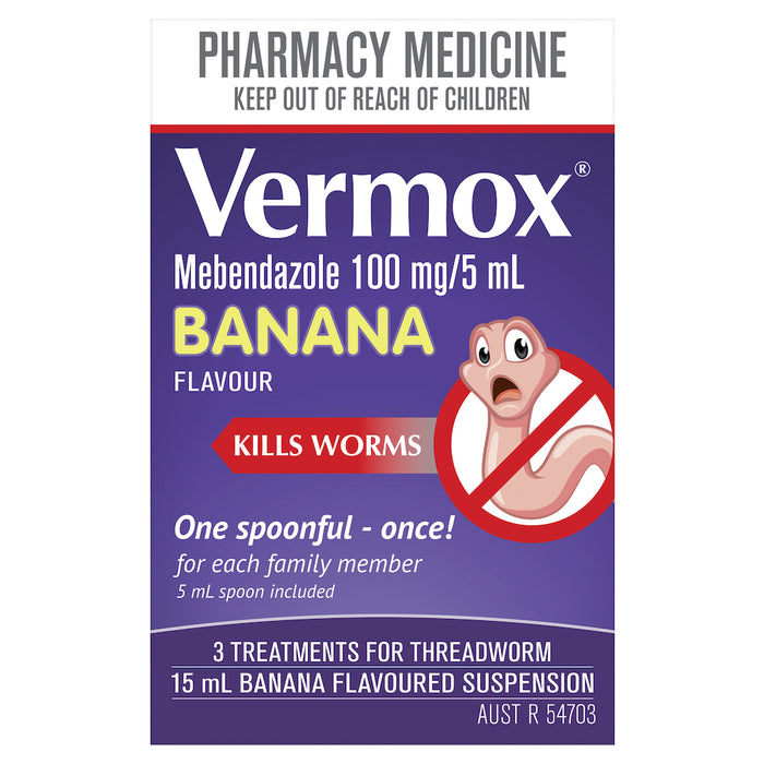 Vermox Banana Suspension 2% 15ml