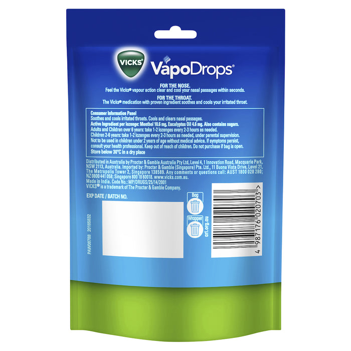 Vicks VapoDrops Original Menthol Mega Value Pack 42 Lozenges