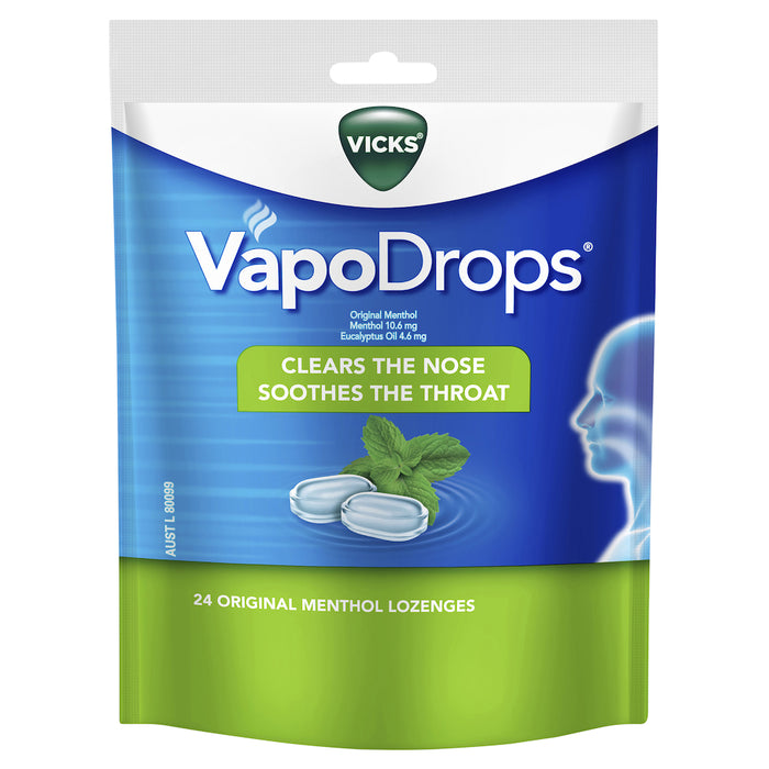 Vicks VapoDrops Original Mentol 24