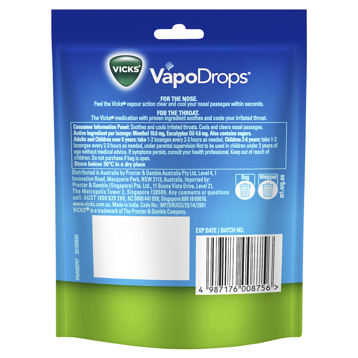 Vicks VapoDrops 原装 Mentol 24