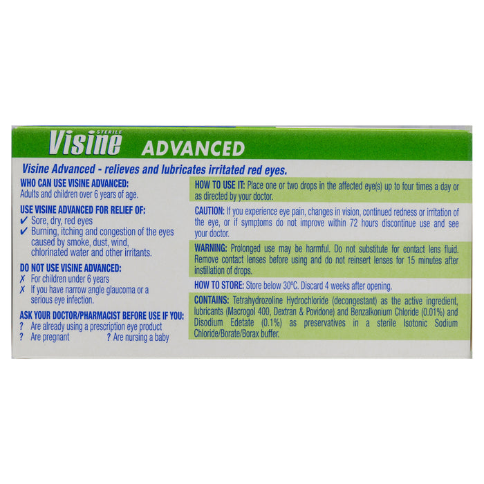 Visine Eye Drops Advanced 15ml