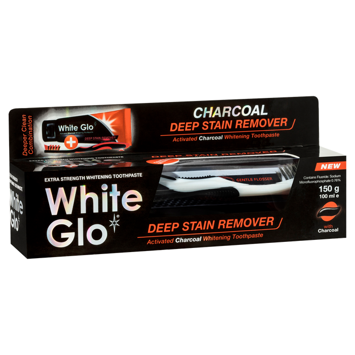 White Glo Charcoal Toothpaste Deep Stain Remover 150g