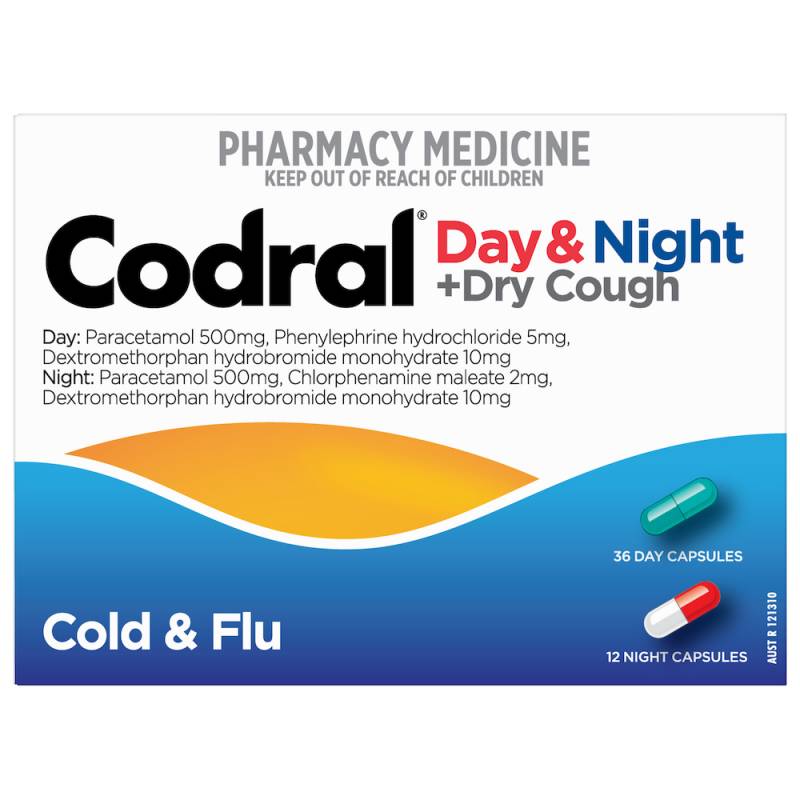 Codral Pe Cold And Flu Cough Day And Night Capsules 48 5198